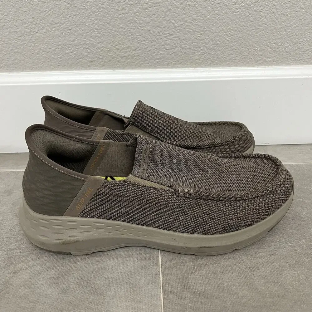 Skechers Parson Ralven Mens 11 Beige Boat Loafers Sneakers Slip On Shoes